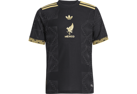 adidas Youth Mexico FMF 2025 Authentic De Oro Third Jersey - Black/Gold