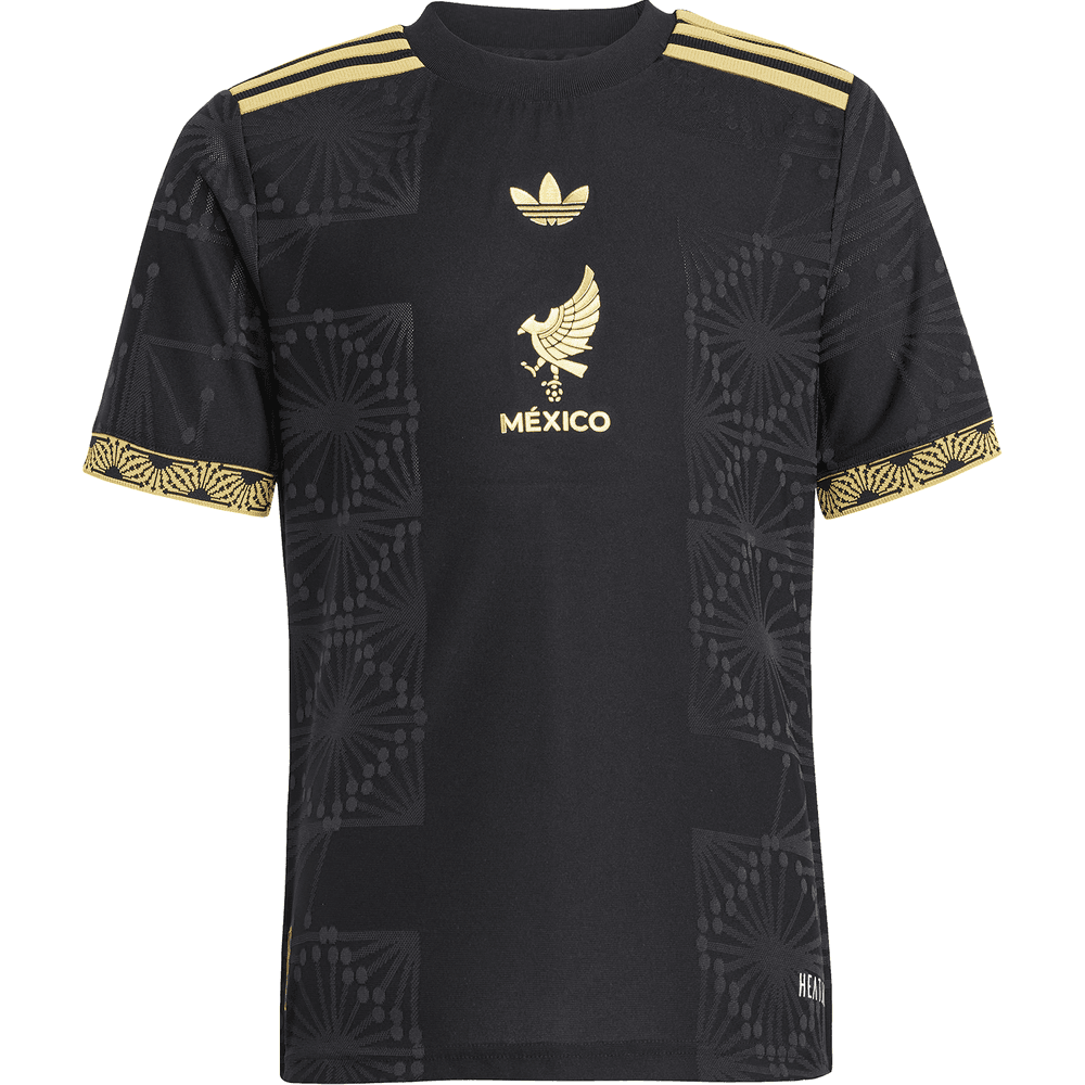 adidas Youth Mexico FMF 2025 Authentic De Oro Third Jersey - Black/Gold