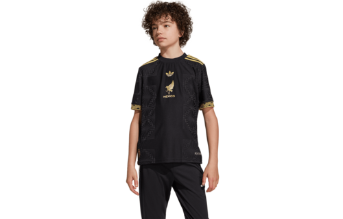 adidas Youth Mexico FMF 2025 Authentic De Oro Third Jersey - Black/Gold