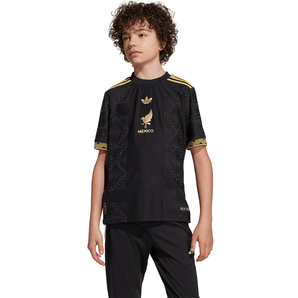 adidas Youth Mexico FMF 2025 Authentic De Oro Third Jersey - Black/Gold