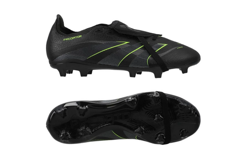 adidas Predator 25 League Fold Over Tongue FG -Core Black/Carbon/Lucid Lemon