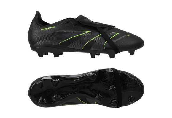 adidas Predator 25 League Fold Over Tongue FG -Core Black/Carbon/Lucid Lemon