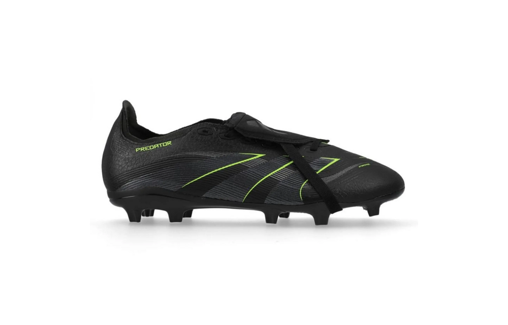 adidas Predator 25 League Fold Over Tongue FG -Core Black/Carbon/Lucid Lemon