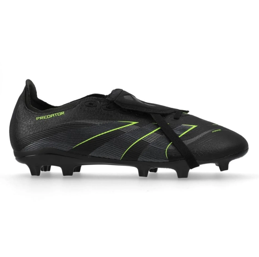 adidas Predator 25 League Fold Over Tongue FG -Core Black/Carbon/Lucid Lemon