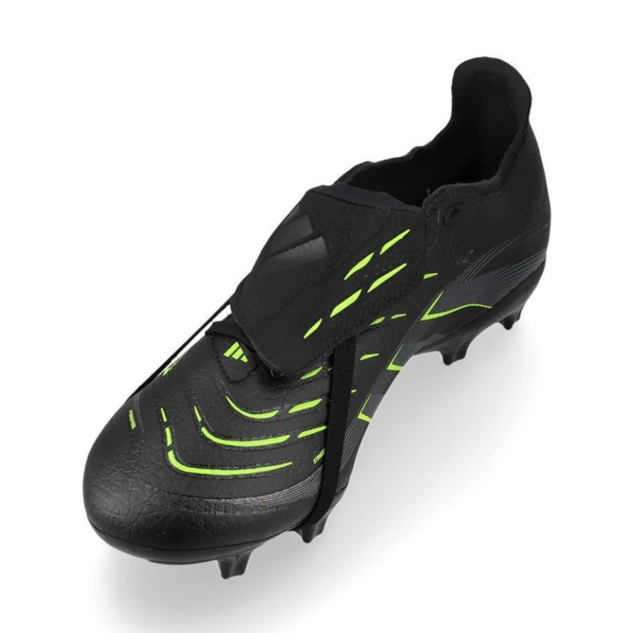 adidas Predator 25 League Fold Over Tongue FG -Core Black/Carbon/Lucid Lemon