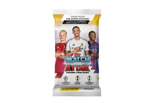 Topps 2025 -26 Match Attax UEFA Club Champions League Trading Cards - Single Pack