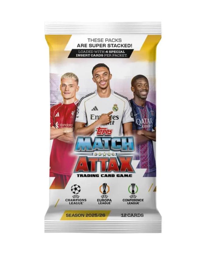 Topps 2025 -26 Match Attax UEFA Club Champions League Trading Cards - Single Pack