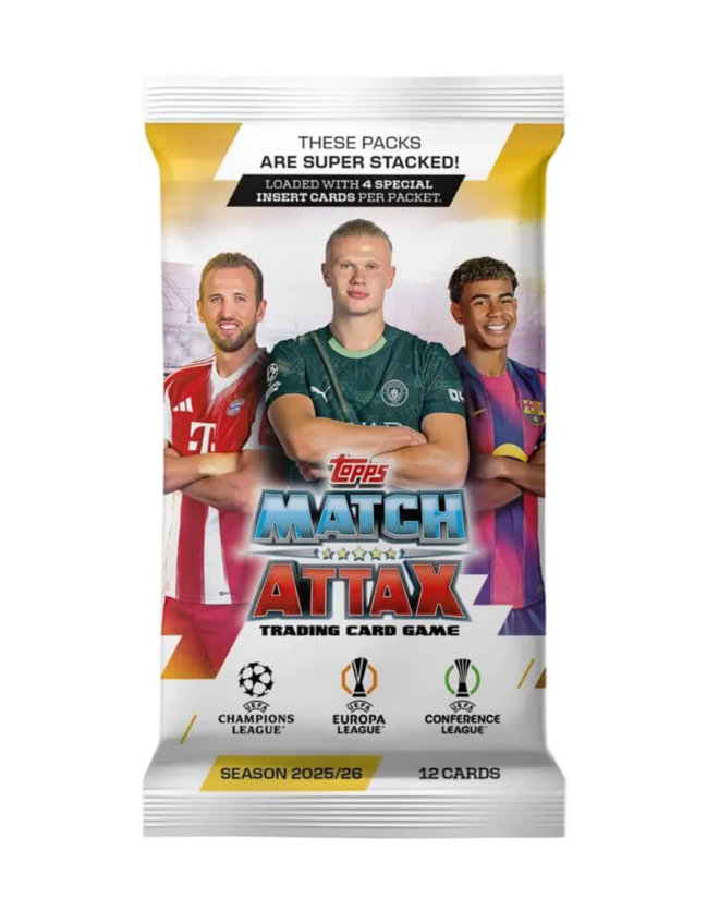 Topps 2025 -26 Match Attax UEFA Club Champions League Trading Cards - Single Pack