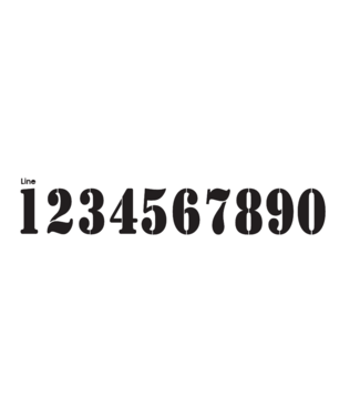 Uni-Sport Custom Number Line Fonts - Red