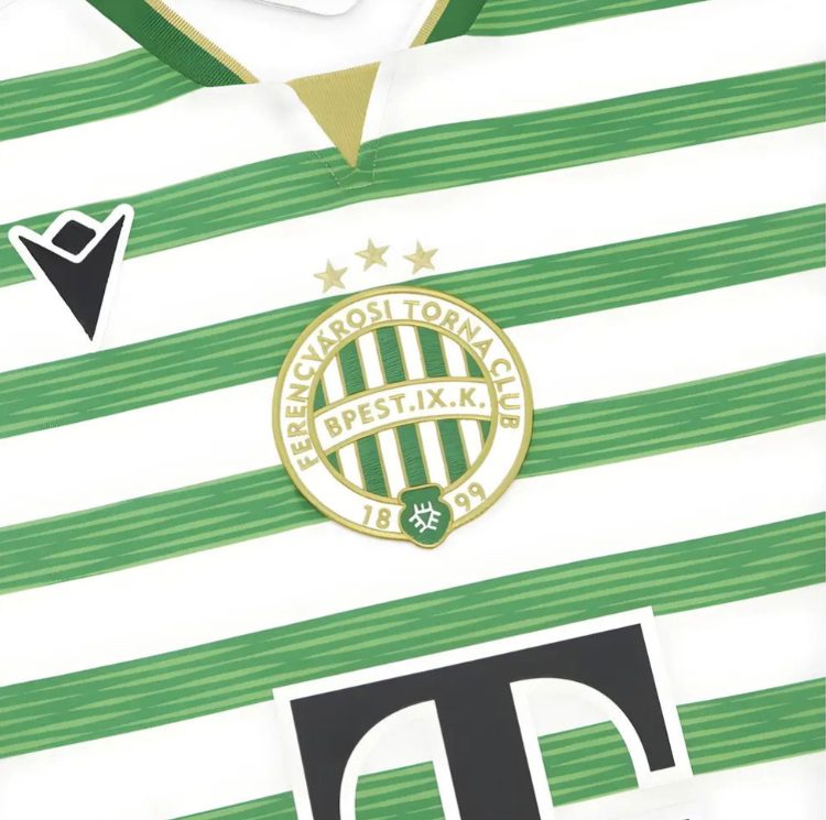 Macron Ferencváros 2025 - 26 Authentic Home Jersey - Green/White/Gold
