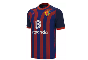Macron FC Basel 2025- 26 Authentic Home Jersey - Red/Royal Blue/Gold