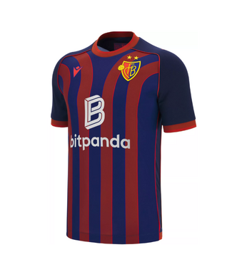 Macron Macron FC Basel 2025- 26 Authentic Home Jersey - Red/Royal Blue/Gold