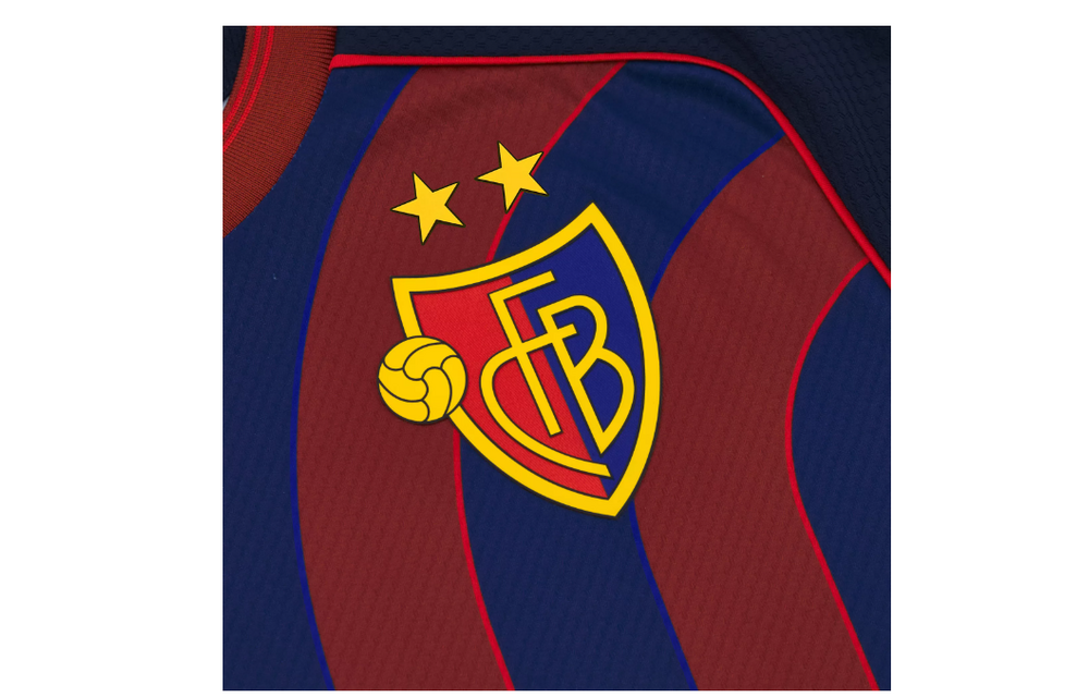 Macron FC Basel 2025- 26 Authentic Home Jersey - Red/Royal Blue/Gold
