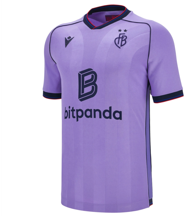 Macron FC Basel 2025- 26 Authentic Away Jersey - Purple/Black