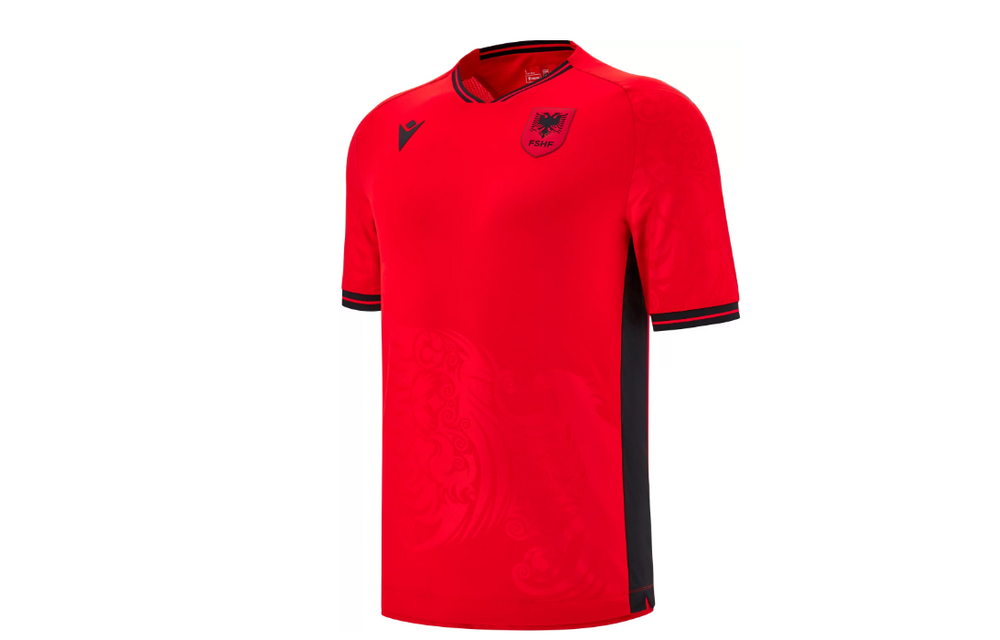 Macron Albania WC World Cup 2026 Authentic Home Jersey - Red/Black