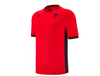 Macron Albania WC World Cup 2026 Authentic Home Jersey - Red/Black