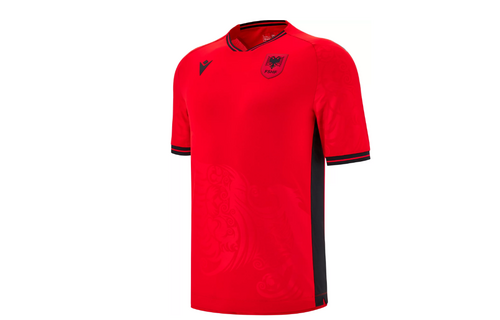 Macron Albania WC World Cup 2026 Authentic Home Jersey - Red/Black