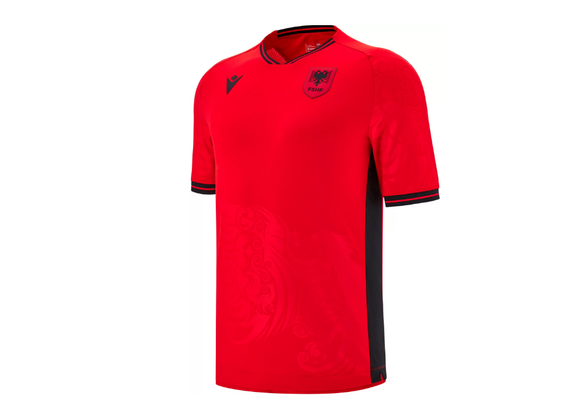 Macron Albania WC World Cup 2026 Authentic Home Jersey - Red/Black