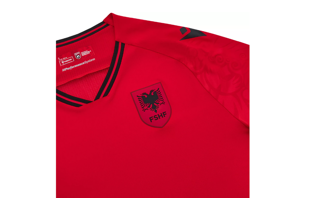 Macron Albania WC World Cup 2026 Authentic Home Jersey - Red/Black