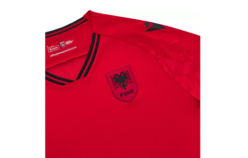 Macron Albania WC World Cup 2026 Authentic Home Jersey - Red/Black