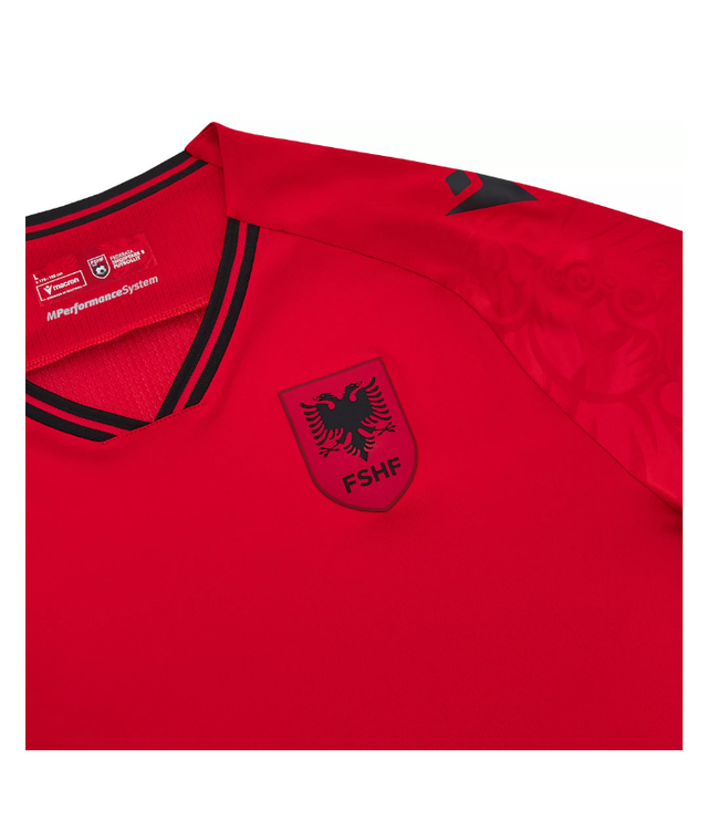 Macron Macron Albania WC World Cup 2026 Authentic Home Jersey - Red/Black