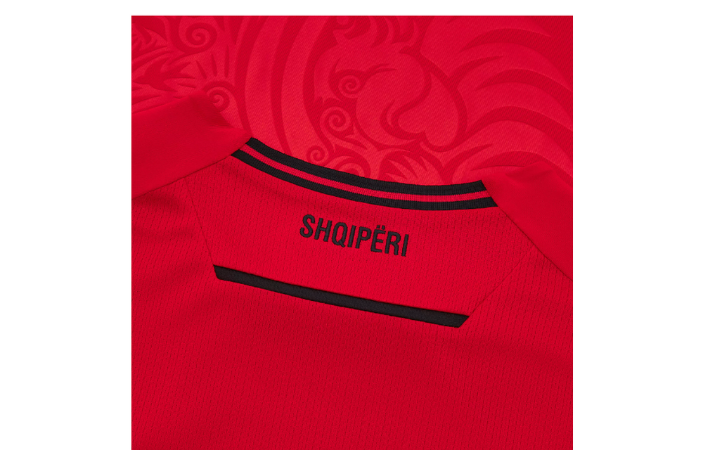 Macron Albania WC World Cup 2026 Authentic Home Jersey - Red/Black