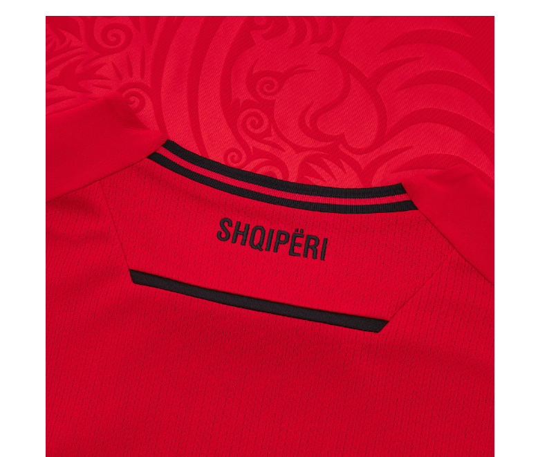 Macron Albania WC World Cup 2026 Authentic Home Jersey - Red/Black