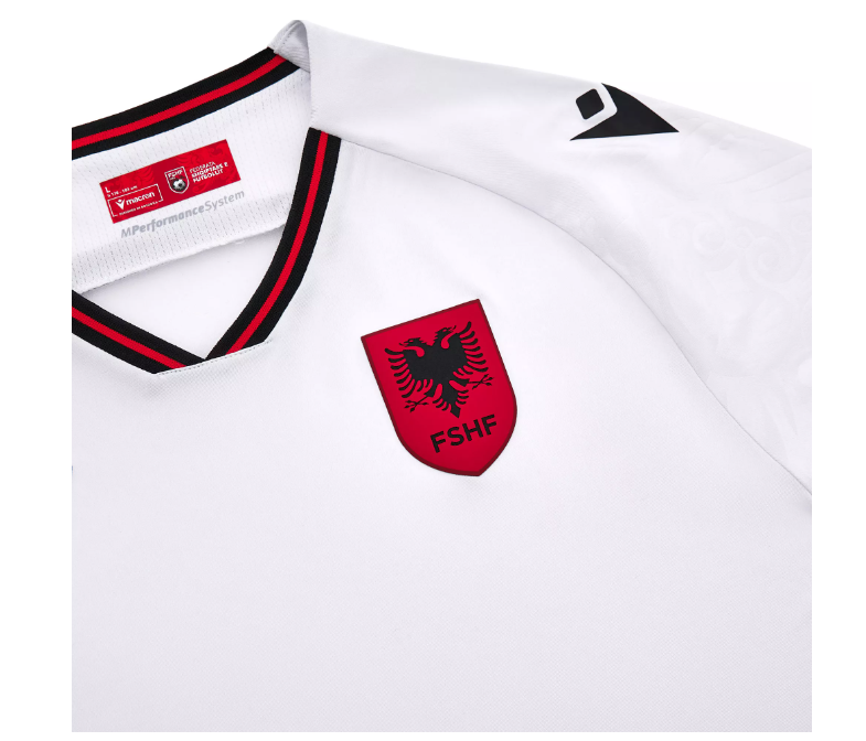 Macron Albania WC World Cup 2026 Authentic Away Jersey - White/Black