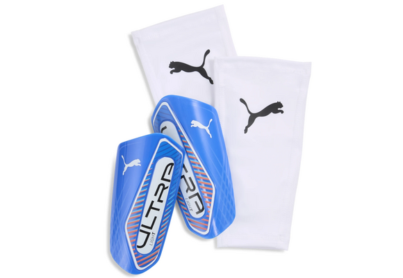 Puma 2025 Ultra Light Sleeve Shin Guards - Ultra Blue/White/Glowing Red