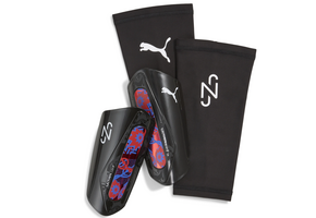 Puma 2025 Ultra Light Neymar Jr Sleeve Shin Guards - Black/Red/Blue