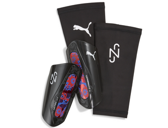 Puma 2025 Ultra Light Neymar Jr Sleeve Shin Guards - Black/Red/Blue