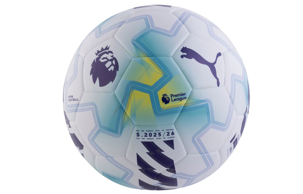 Puma Premier League 2025 - 26  Orbita Cup Lights Ball - White/Team Aqua/Ultra Blue