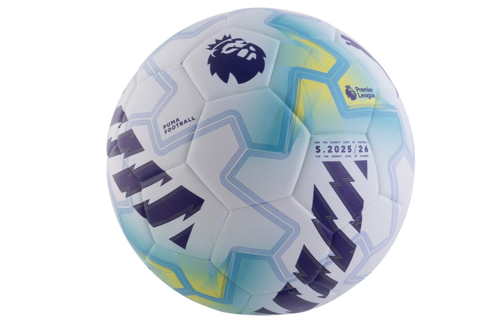 Puma Premier League 2025 - 26  Orbita Cup Lights Ball - White/Team Aqua/Ultra Blue