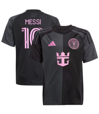 adidas adidas Youth Inter Miami CF / Messi  #10 2025 Away Jersey - Black/Easy Pink