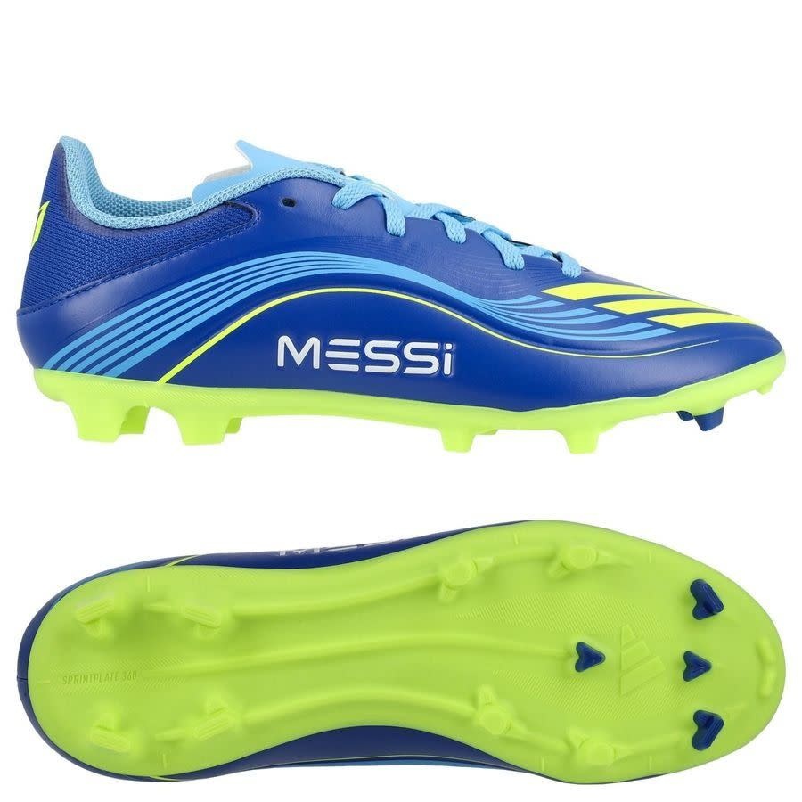 adidas Jr F50 League Messi VIS10N FG / MG - Royal Blue/Solar Yellow/Semi Blue Burst