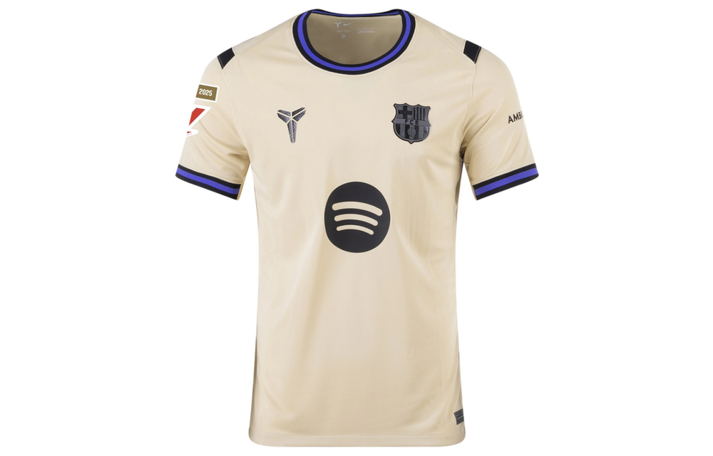 Nike Barcelona 2025 - 26 Lamine Yamal Away Jersey + La Liga Patch - Team Gold/Persian Violet/Black