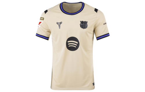 Nike Barcelona 2025 - 26 Lamine Yamal Away Jersey + La Liga Patch - Team Gold/Persian Violet/Black