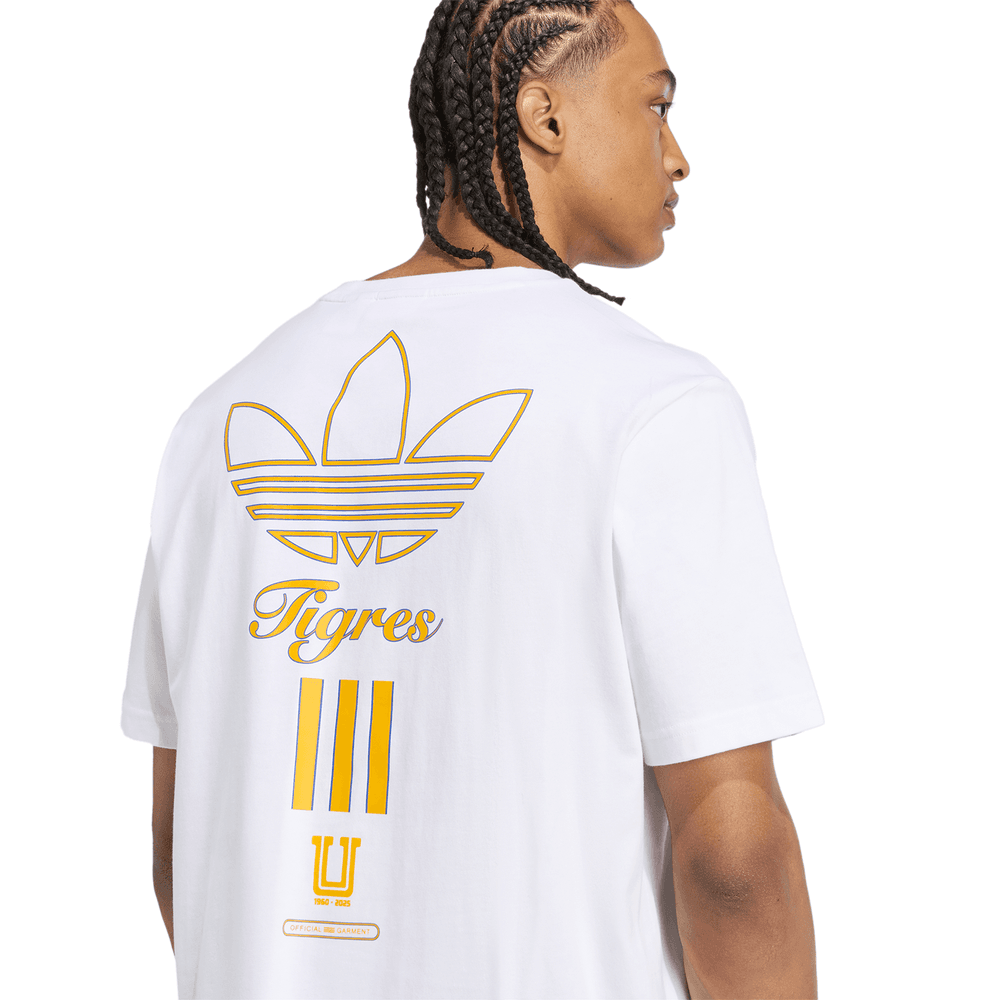 adidas Tigres UANL 2025 - 26 Terrace Icon Graphic Tee Shirt - White