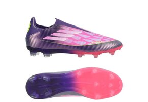 adidas F50 League Laceless Lamine Yamal FG / MG - Purple/Cloud White/Lucid Lemon