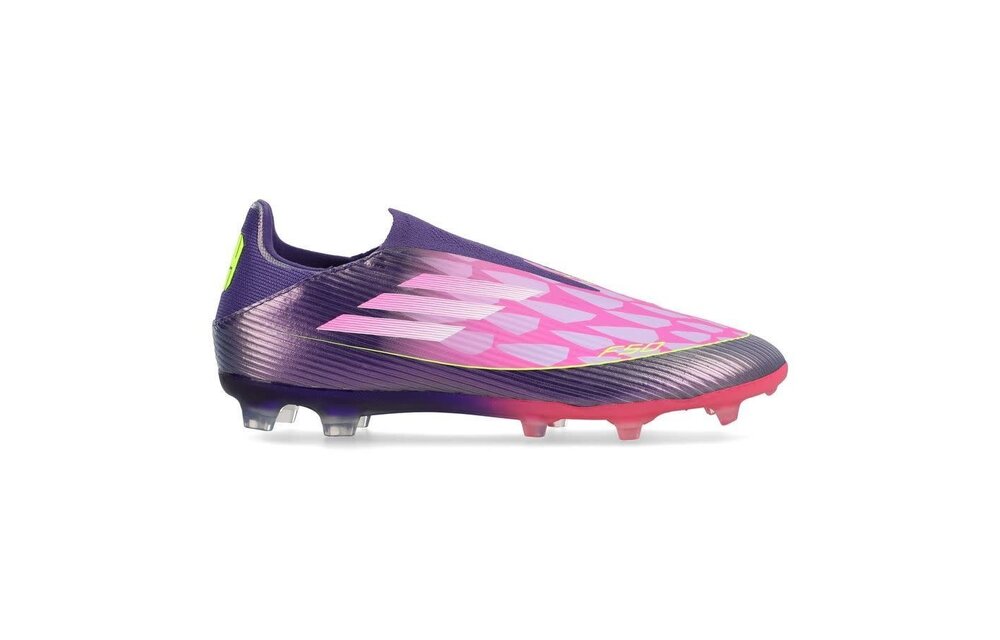 adidas F50 League Laceless Lamine Yamal FG / MG - Purple/Cloud White/Lucid Lemon