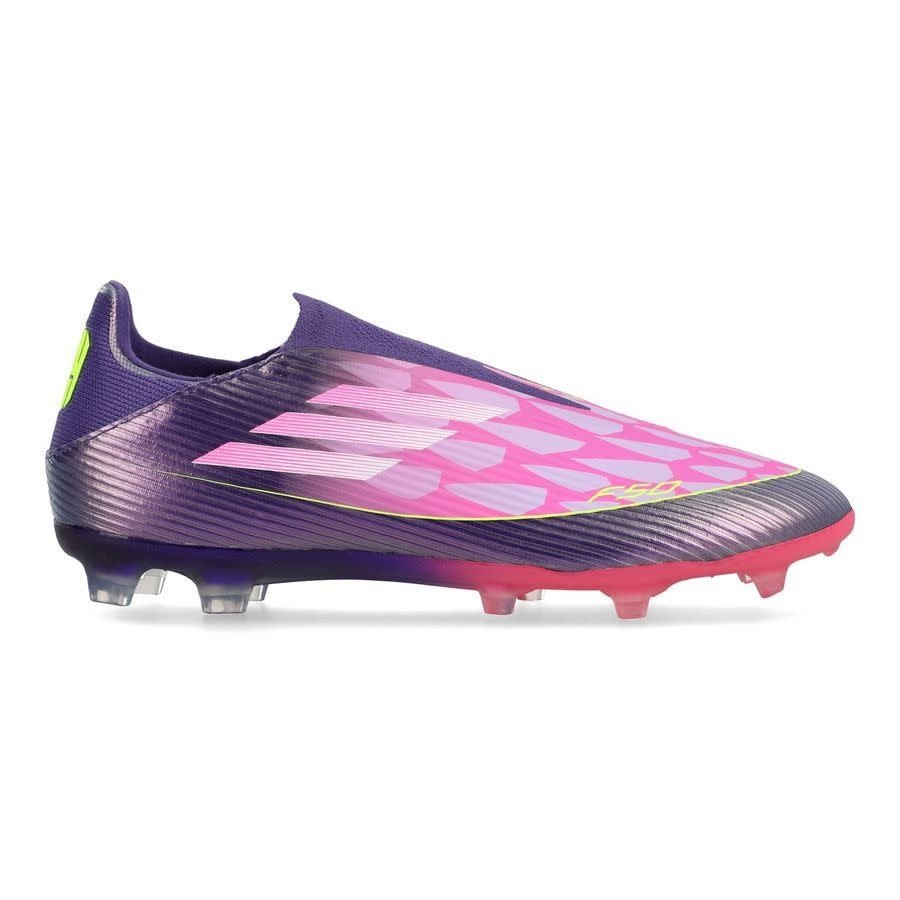 adidas F50 League Laceless Lamine Yamal FG / MG - Purple/Cloud White/Lucid Lemon