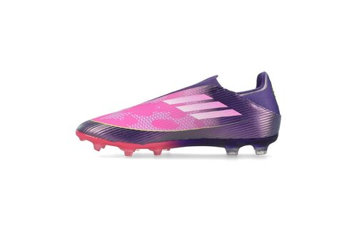adidas F50 League Laceless Lamine Yamal FG / MG - Purple/Cloud White/Lucid Lemon