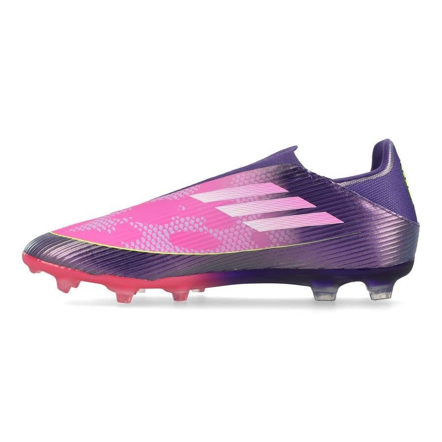 adidas F50 League Laceless Lamine Yamal FG / MG - Purple/Cloud White/Lucid Lemon