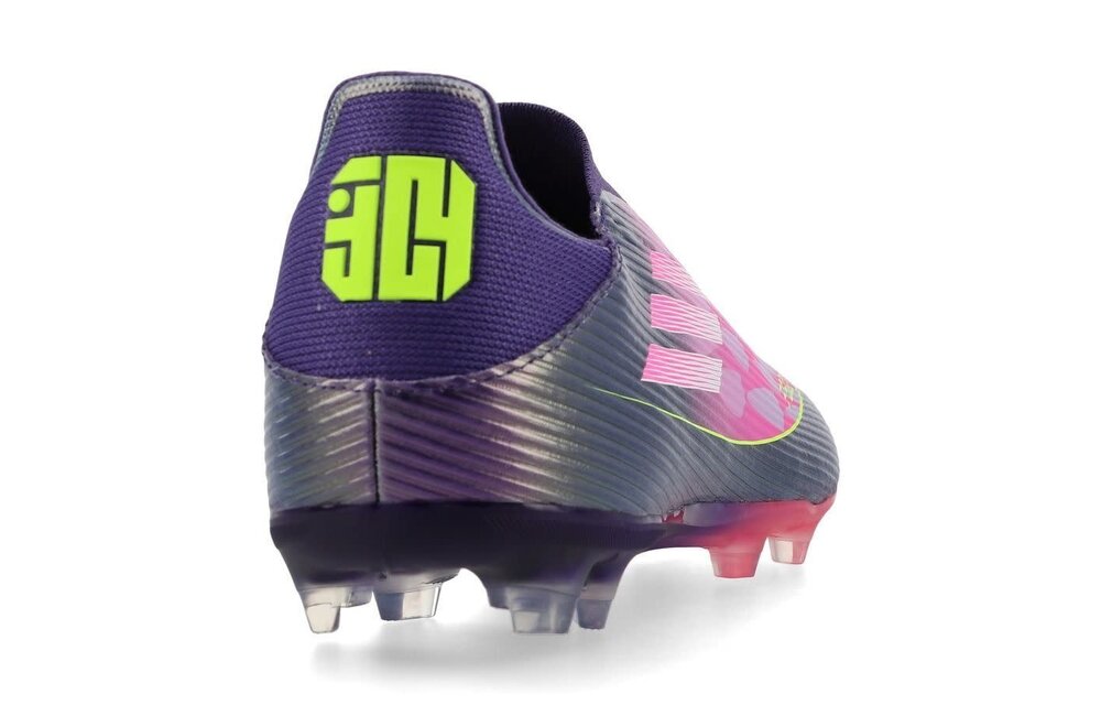 adidas F50 League Laceless Lamine Yamal FG / MG - Purple/Cloud White/Lucid Lemon