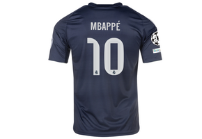 adidas Real Madrid 2025 - 26 Mbappe # 10 Away Jersey + UCL Patch - Legend Ink