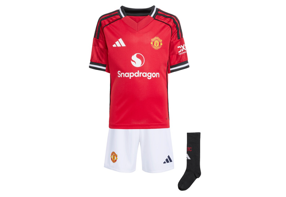 adidas Manchester United 2025 - 26 Home Toddlers Mini Kit - Red / White