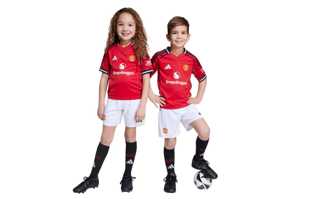 adidas Manchester United 2025 - 26 Home Toddlers Mini Kit - Red / White