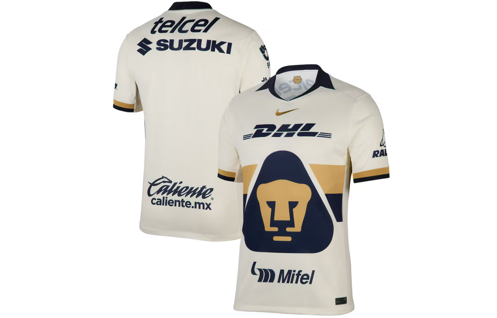 Nike Pumas UNAM 2025 - 26 Home Jersey - Sail/Club Gold