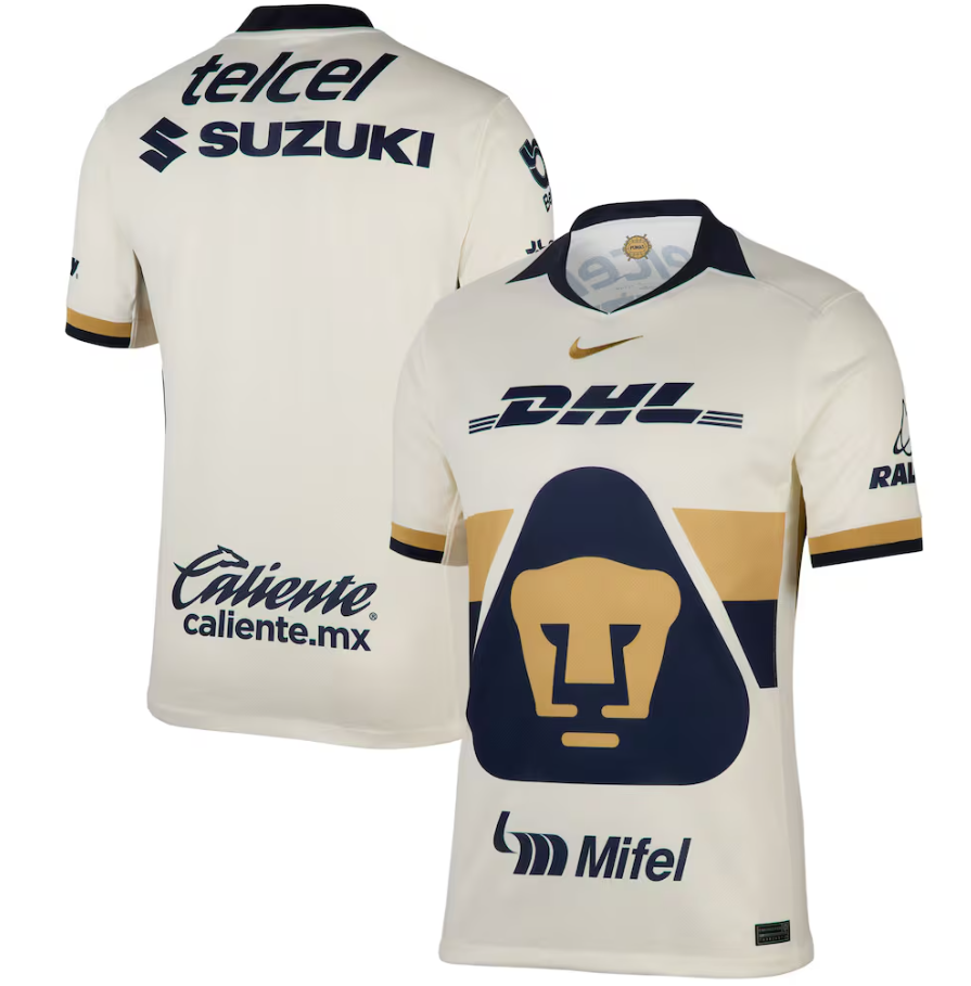 Nike Pumas UNAM 2025 - 26 Home Jersey - Sail/Club Gold