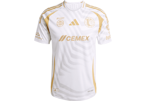 adidas UANL Tigres 2024 - 25 Authentic Third Jersey - White/Gold